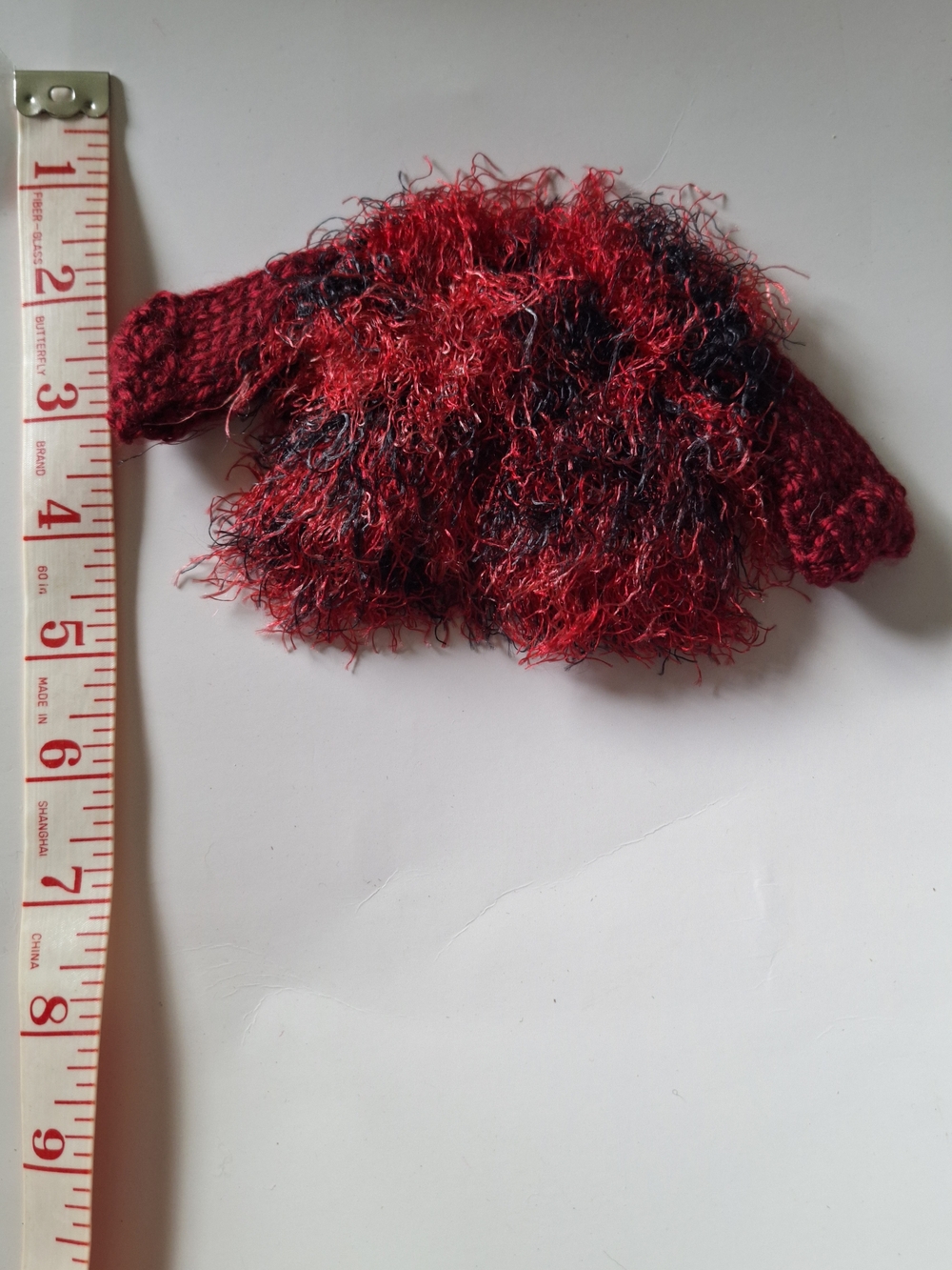 Kids Plush Fuzzy Red Sweater for Dolls